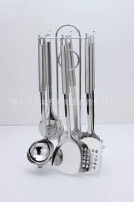揭阳厨具工厂直供 高品质不锈钢方管插柄厨具，批发零售首选